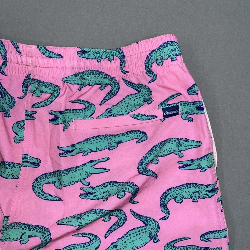 Chubbies Mens Glades Gators Swim Trunks Pink Shorts XL‎